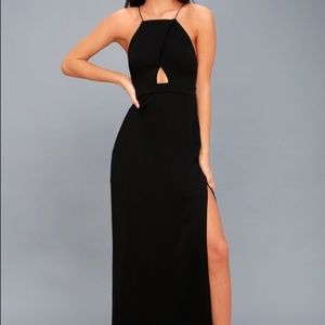 Lulus Black Maxi Long dress